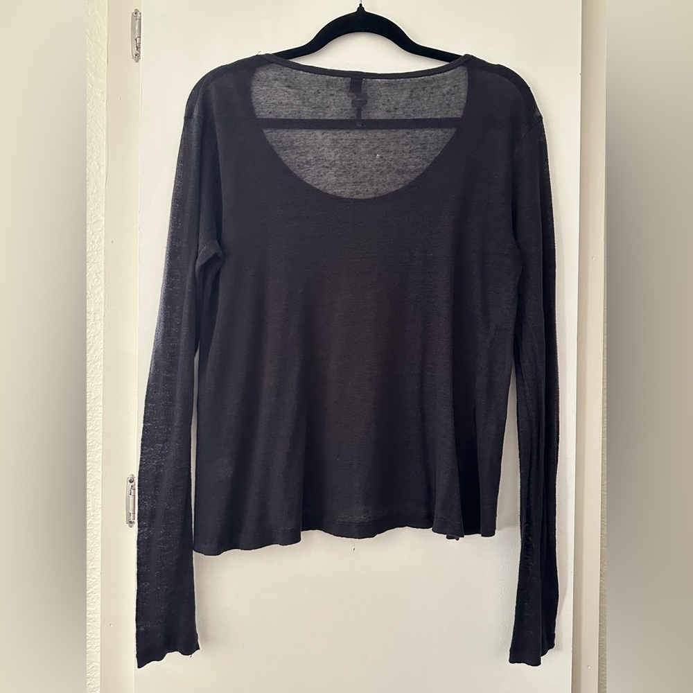 Joe's Jeans 100% Linen Sheer Long Sleeve Shirt